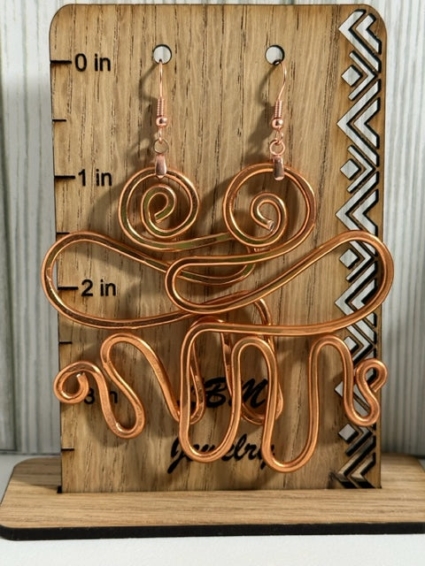 Dancing in the Rain Hammered Wire Wrap Earrings